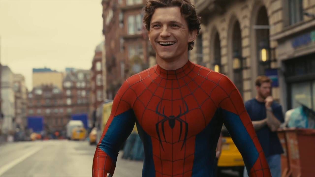 Tom Holland como Peter Parker en el rodaje de 'Spider-Man: Brand New Day'