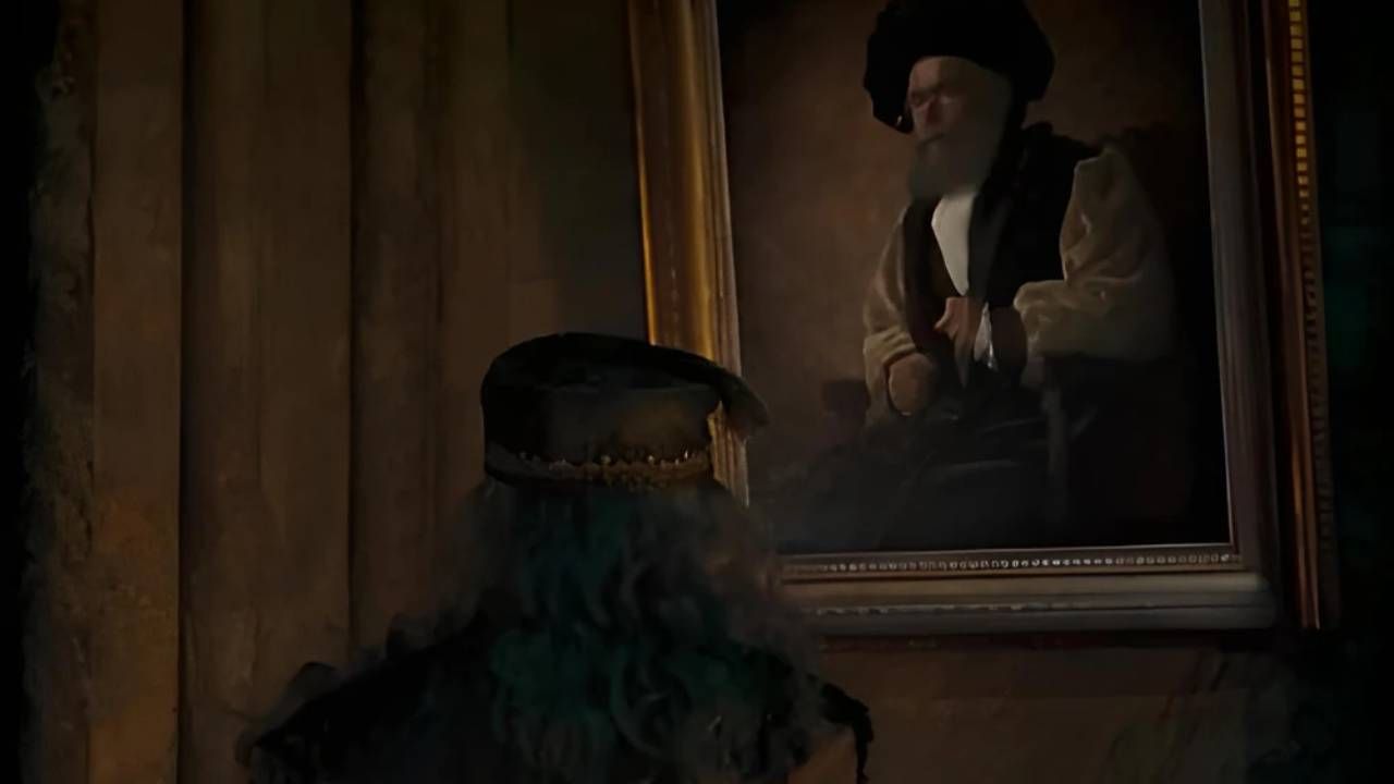 El retrato de Phineas Nigellus Black en el despachi de Dumbledore. 