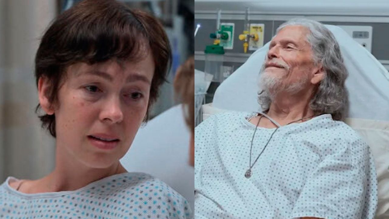 Brittany Allen y Jeff Kober en The Pitt