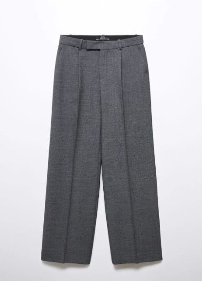 Pantalones de traje wide leg de Mango por 49,99 euros.