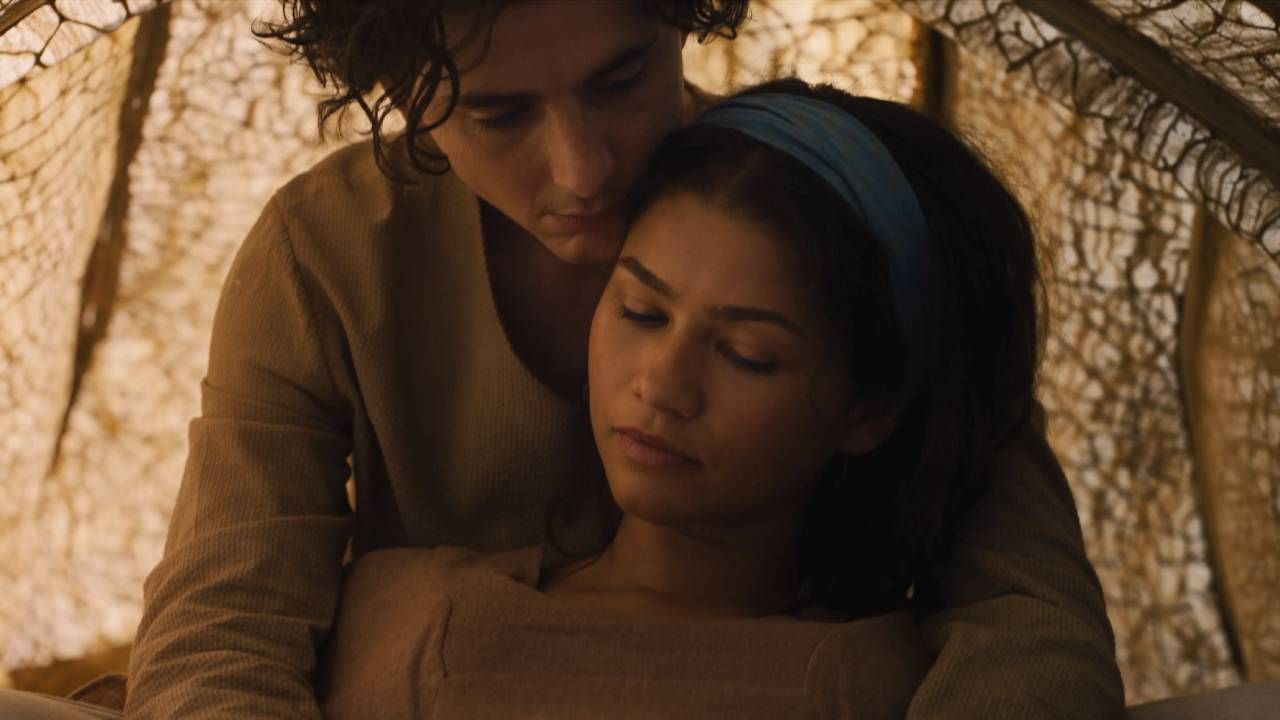 Timothée Chalamet como Payl Atreides y Zendaya como Chani en 'Dune 3'
