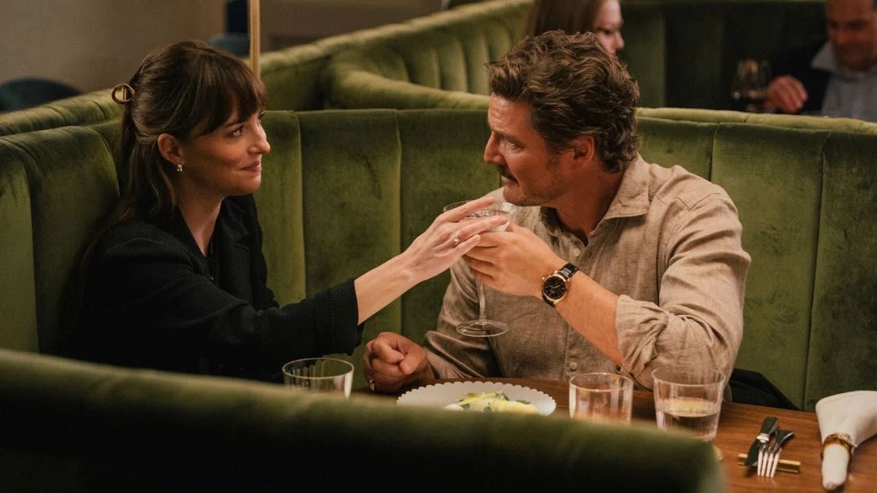 Dakota Johnson y Pedro Pascal en 'Materialistas'