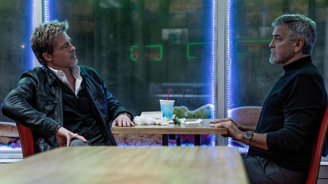 Brad Pitt y George Clooney en 'Wolfs'