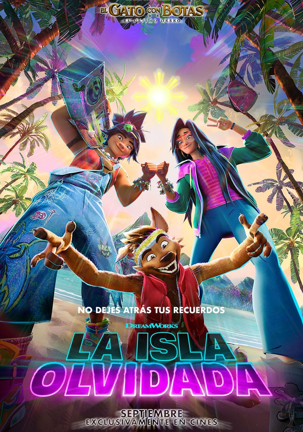 Un grupo de personajes explorando una isla mágica, inspirada en la mitología filipina, con paisajes misteriosos y criaturas legendarias.