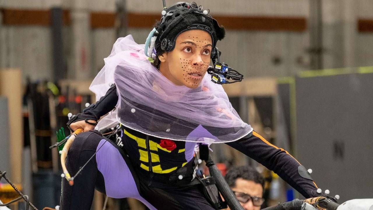 Zoe Saldaña rodando una de las entregas de 'Avatar'