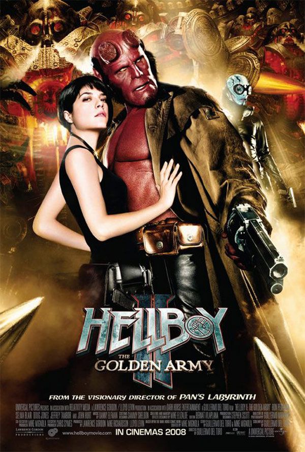 el cartel de hellboy del ejército dorado