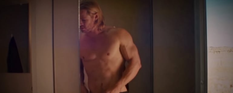 Escena sin camisa de Chris Hemsworth es la parte más reproducida del  tráiler de Thor: Amor y Trueno