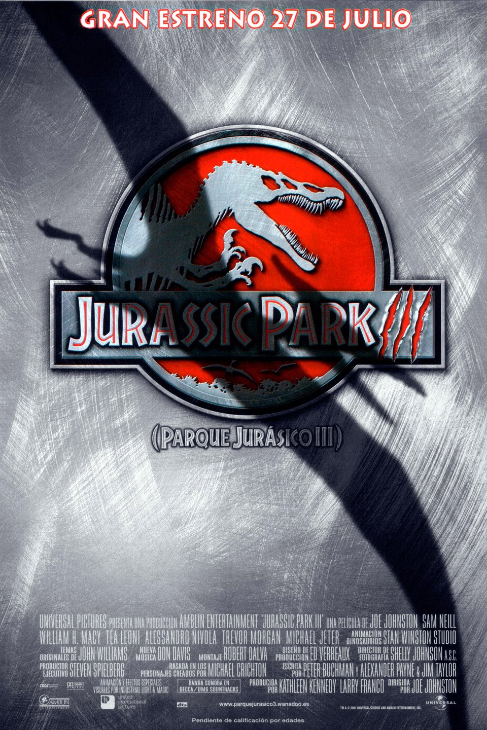 Jurassic Park III (Parque Jurásico III) - Película 2001 
