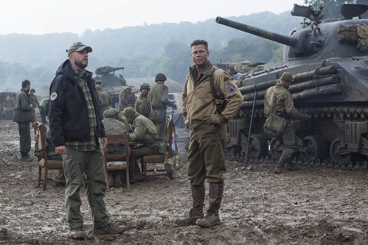 Foto de Brad Pitt Corazones de acero Foto Brad Pitt, David Ayer Foto de Brad Pitt Corazones de acero Foto Brad Pitt, David Ayer