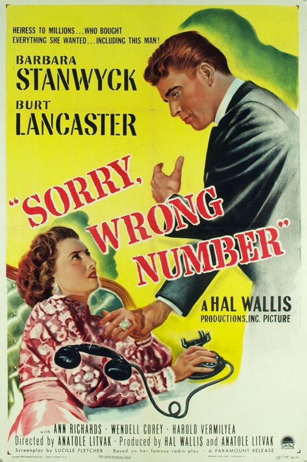 Perdón, número equivocado - Película 1948