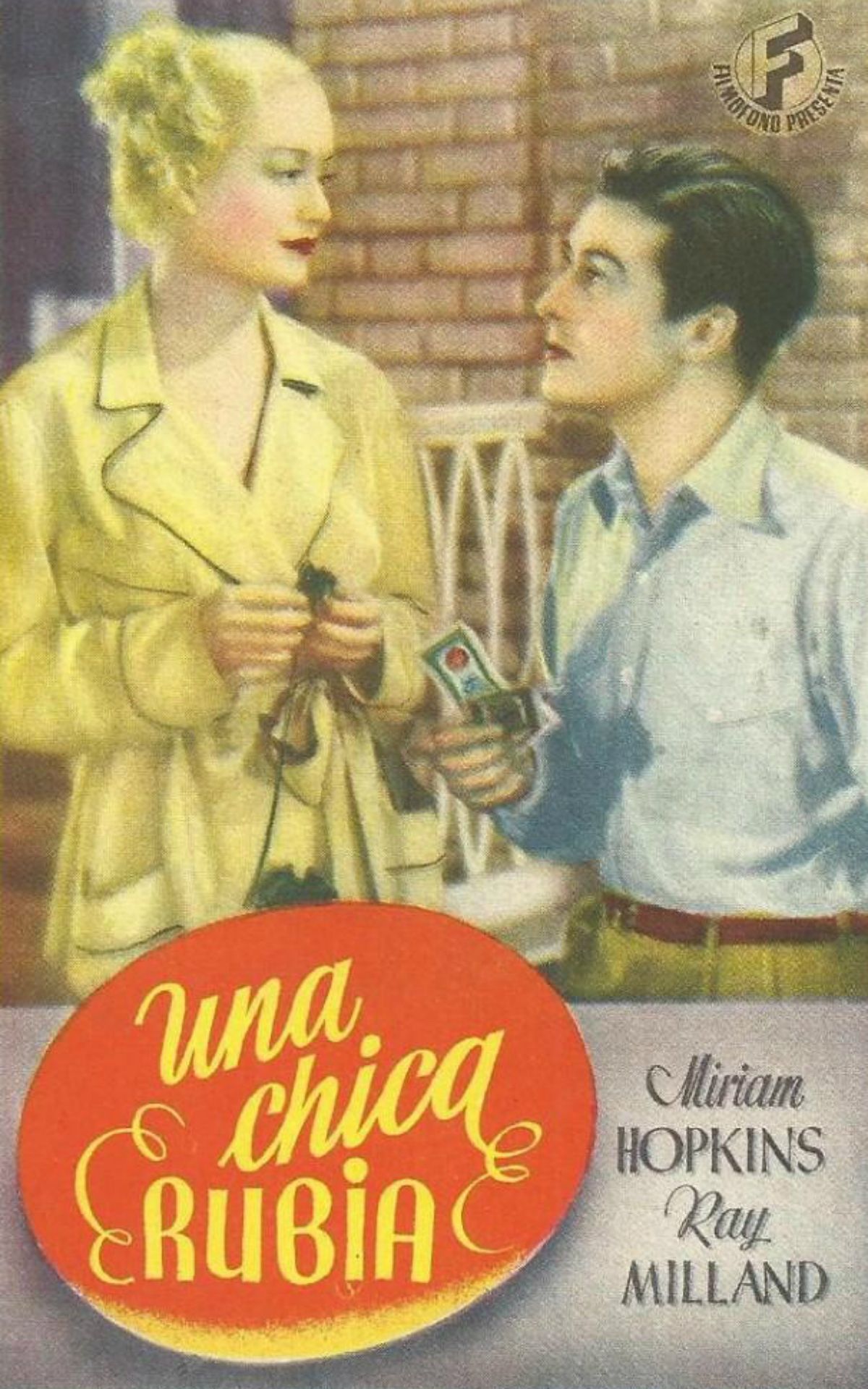 Una chica rubia - Película 1937