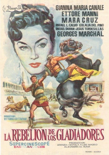 La rebelión de los gladiadores - Película 1958