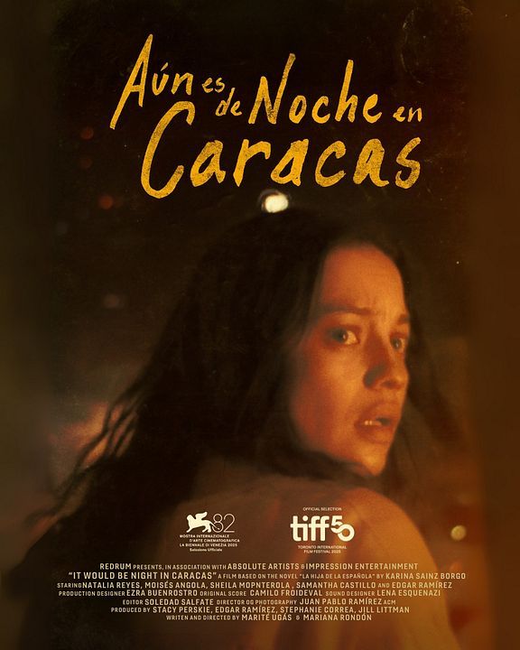 Aún es de noche en Caracas : Cartel