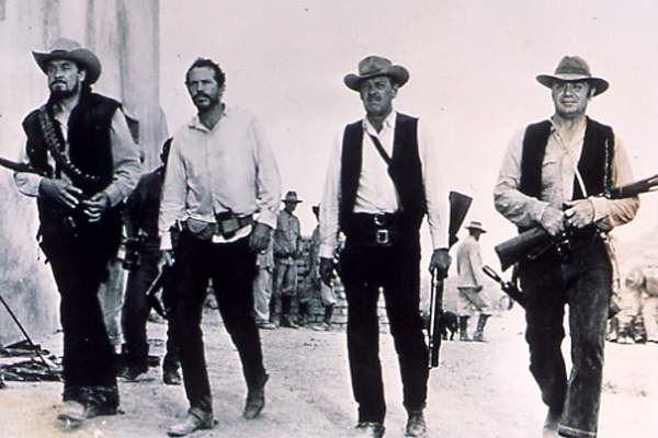 Grupo salvaje : Foto Ben Johnson, William Holden, Warren Oates, Ernest Borgnine