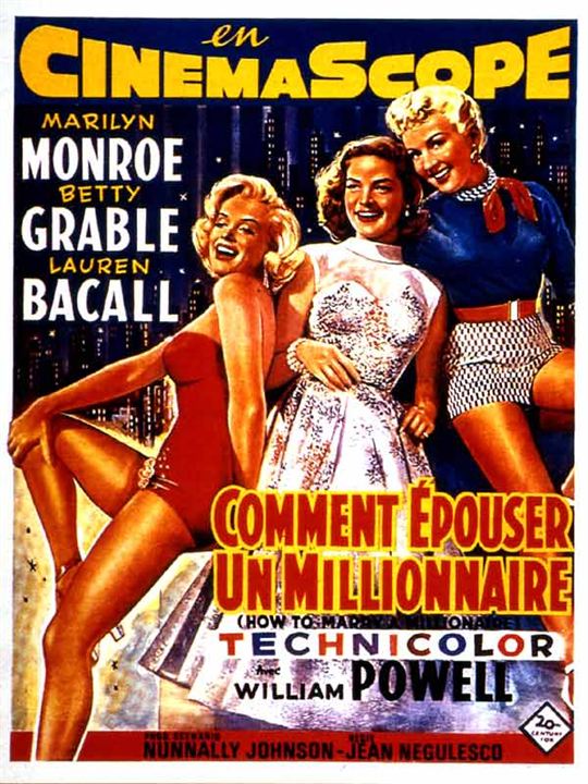 Cómo casarse con un millonario : Cartel Jean Negulesco, Betty Grable