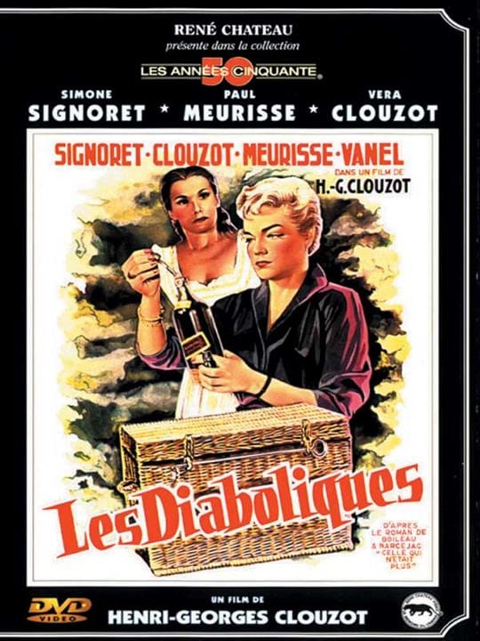 Las diabólicas : Cartel Henri-Georges Clouzot, Simone Signoret, Vera Clouzot