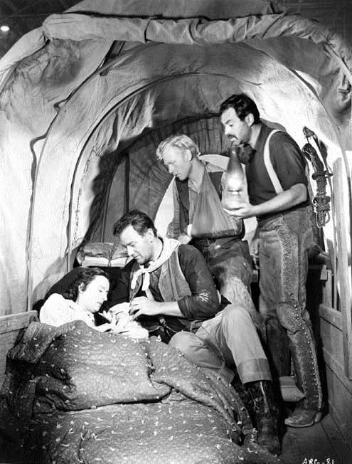 Tres padrinos : Foto Mildred Natwick, John Wayne, Harry Carey Jr., John Ford