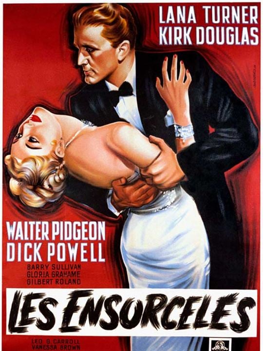 Cautivos del mal : Cartel Kirk Douglas, Lana Turner