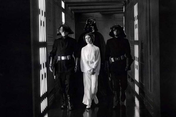 Star Wars: Episodio IV - Una nueva esperanza (La guerra de las galaxias) : Foto Carrie Fisher, David Prowse
