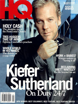 Couverture magazine Kiefer Sutherland