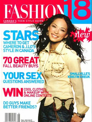 Couverture magazine Kristin Kreuk