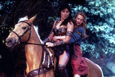 Foto Renée O'Connor, Lucy Lawless