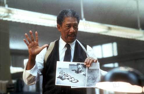 Seven : Foto Morgan Freeman, David Fincher