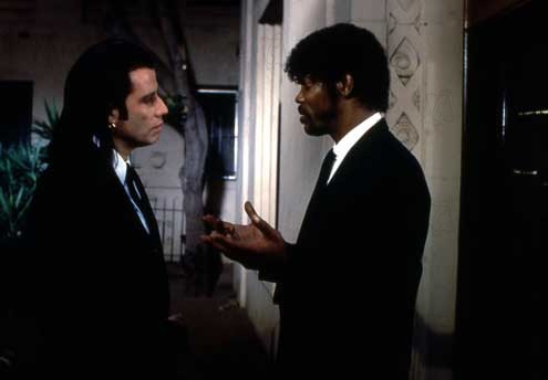 Pulp Fiction : Foto John Travolta, Samuel L. Jackson, Quentin Tarantino