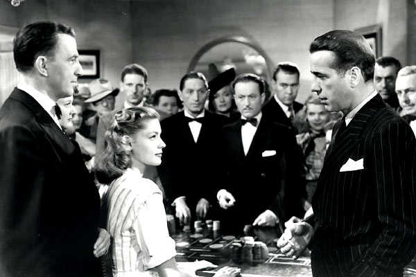 El sueño eterno : Foto John Huston, Lauren Bacall, Humphrey Bogart