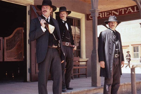 Wyatt Earp : Foto Linden Ashby, Lawrence Kasdan, Kevin Costner, Michael Madsen