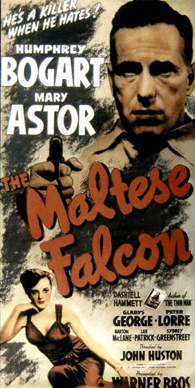 El halcón maltés : Foto John Huston, Humphrey Bogart