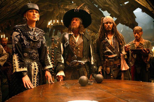 Piratas del Caribe: En el fin del mundo : Foto Keira Knightley, Johnny Depp, Geoffrey Rush