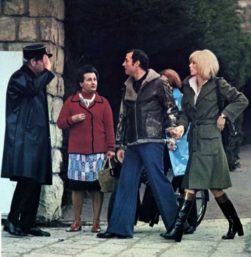Foto Georges Lautner, Mireille Darc, Claude Brasseur