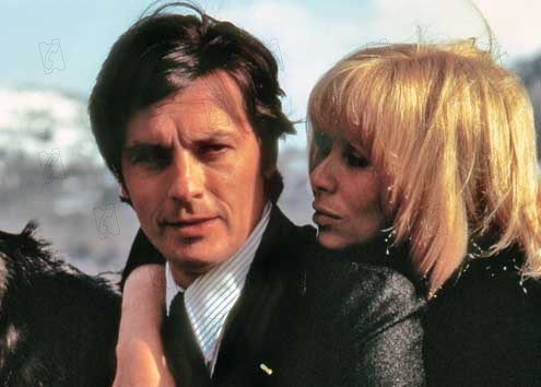 Foto Georges Lautner, Alain Delon, Mireille Darc