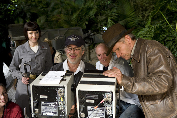 Indiana Jones y el Reino de la Calavera de Cristal : Foto Frank Marshall, Cate Blanchett, Steven Spielberg, Harrison Ford