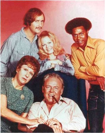 Foto Sally Struthers, Carroll O'Connor, Mike Evans, Jean Stapleton