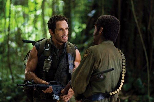 Tropic Thunder. ¡Una guerra muy perra! : Foto Ben Stiller, Kirk Lazarus, Robert Downey Jr.