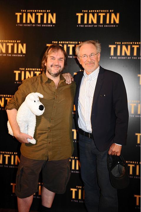 Las aventuras de Tintín: El secreto del unicornio : Couverture magazine Peter Jackson, Steven Spielberg