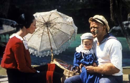 Popeye : Foto Robin Williams, Robert Altman, Shelley Duvall