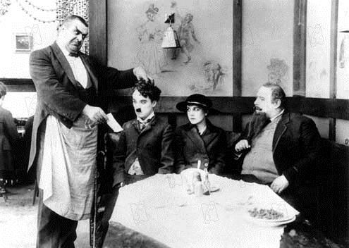 Foto Eric Campbell, Charles Chaplin, Edna Purviance