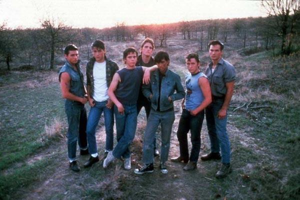 Rebeldes : Foto Emilio Estevez, Patrick Swayze, Rob Lowe, Tom Cruise, Ralph Macchio, C. Thomas Howell, Matt Dillon
