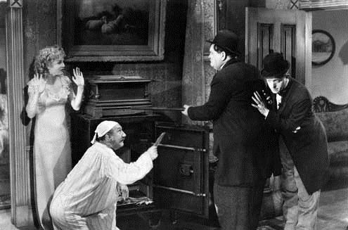 Foto Stan Laurel, James W. Horne, Oliver Hardy