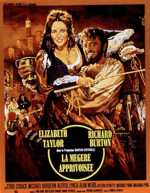 La mujer indomable : Cartel Richard Burton, Elizabeth Taylor, Franco Zeffirelli