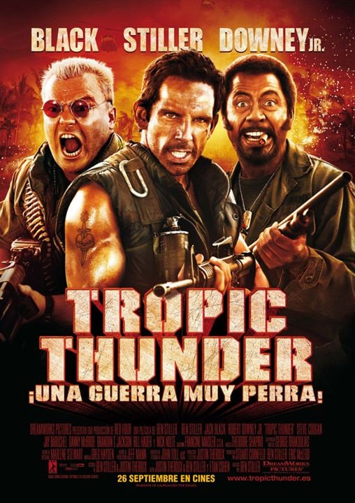 Tropic Thunder. ¡Una guerra muy perra! : Cartel