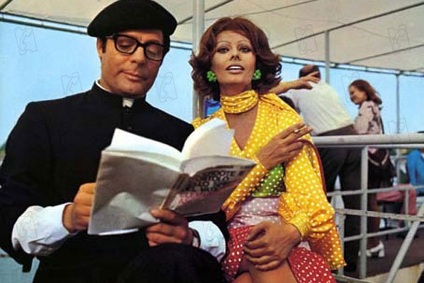 Foto Marcello Mastroianni, Sophia Loren, Dino Risi