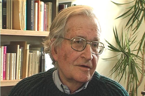 Foto Olivier Azam, Daniel Mermet, Noam Chomsky