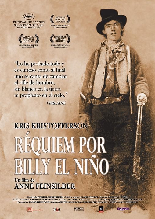 Requiem por Billy el Niño : Cartel
