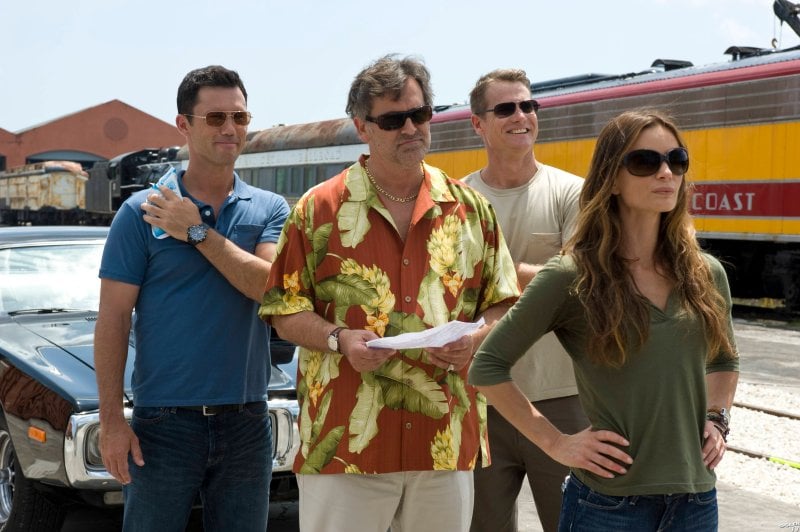 Foto Gabrielle Anwar, Jeffrey Donovan, Brian Van Holt, Bruce Campbell