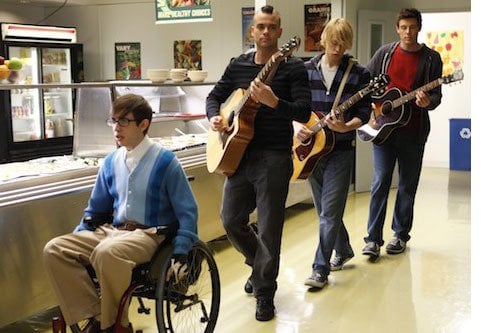 Glee : Foto Cory Monteith, Mark Salling, Kevin McHale, Chord Overstreet