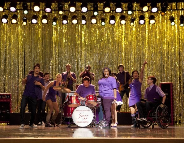 Glee : Foto Heather Morris, Kevin McHale, Lea Michele, Cory Monteith, Chris Colfer, Amber Riley, Jenna Ushkowitz, Harry Shum Jr.